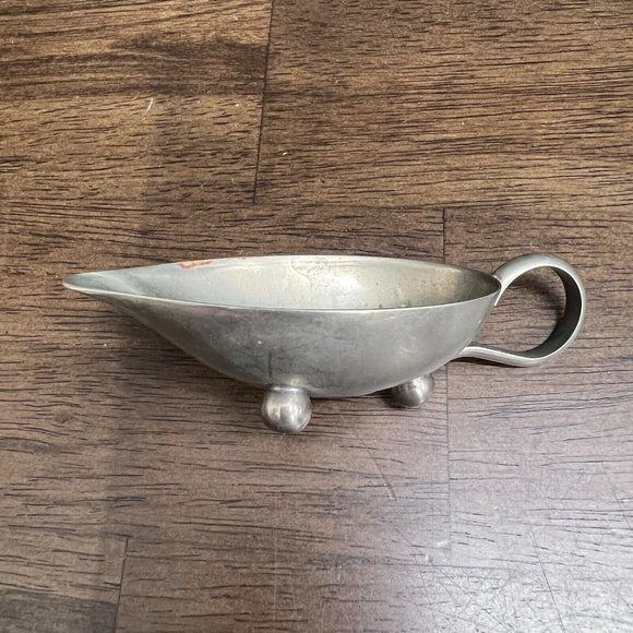 Vintage Servettes Alpacca Italy Silver Au Jus Sauce Individual Gravy Boat - Picture 2 of 7